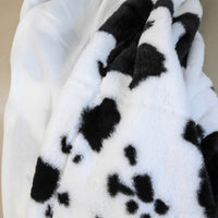 Cow Print Blanket Throw Super Cozy Plush 130x160cm Sofa Couch Camping Travel