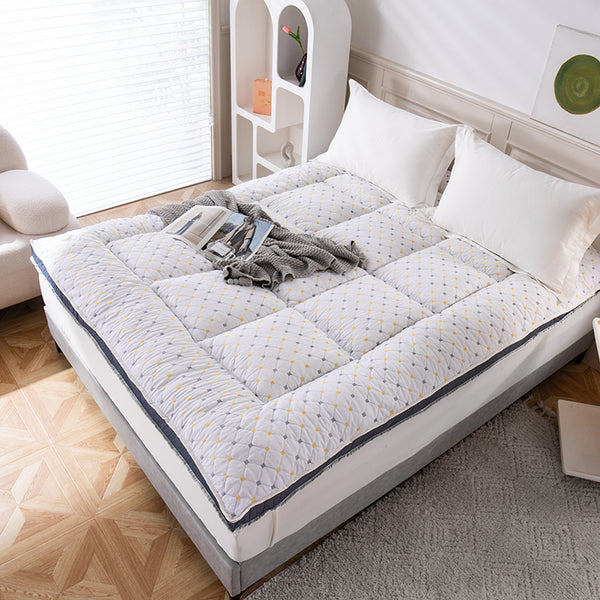 Hotel Quality Fully Fitted Mattress Topper Airsoft 1200GSM Checked