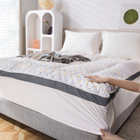 Hotel Quality Fully Fitted Mattress Topper Airsoft 1200GSM Checked