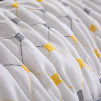 Hotel Quality Fully Fitted Mattress Topper Airsoft 1200GSM Checked