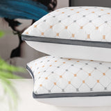 Queling Luxury European Pillow Checked Cozy Plush Soft 1300g