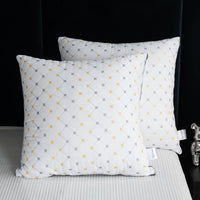 Queling Luxury European Pillow Checked Cozy Plush Soft 1300g