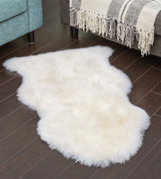 Australian Sheepskin Lambskin Long Wool Rug White / Ivory Multiple Sizes