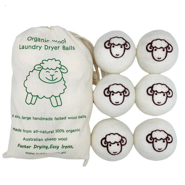 Natural Wool Dryer Balls Organic Wool Laundry Ball 6 Pack
